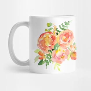 Sunset Fall Florals in Watercolor Mug